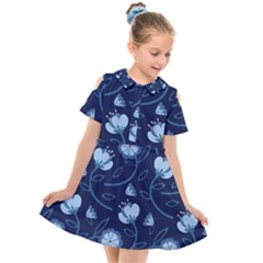 Flower Kids  Short Sleeve Shirt Dress by zappwaits