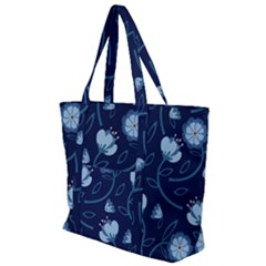 Flower Zip Up Canvas Bag by zappwaits