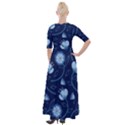 Flower Half Sleeves Maxi Dress View2