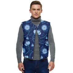 Flower Men s Short Button Up Puffer Vest	