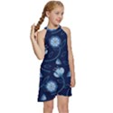 Flower Kids  Halter Collar Waist Tie Chiffon Dress View3