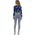 Flower Long Sleeve V-Neck Top View4