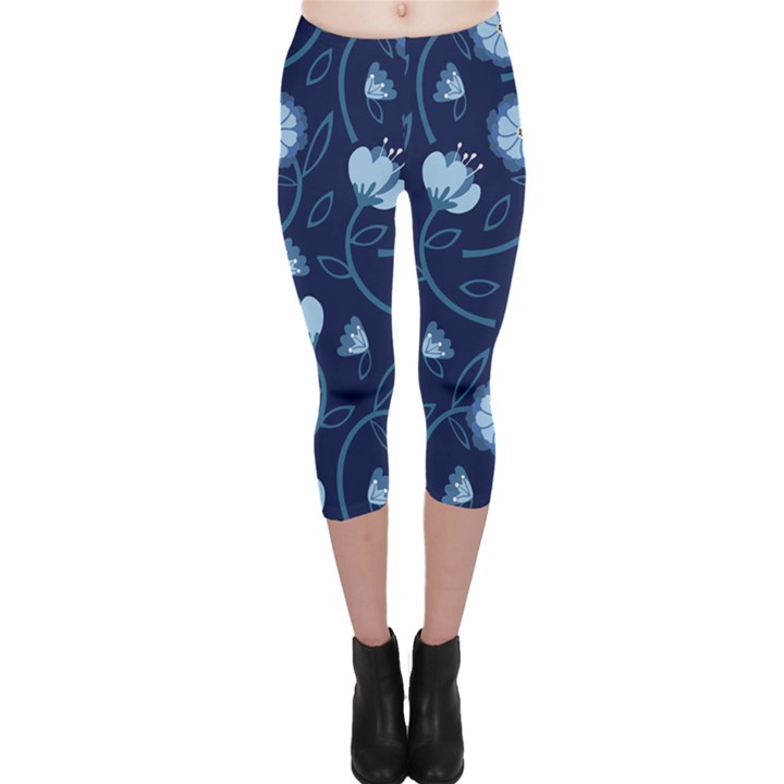 Flower Capri Leggings 