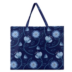 Flower Zipper Large Tote Bag by zappwaits