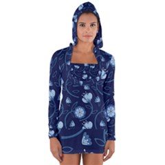 Flower Long Sleeve Hooded T-shirt by zappwaits