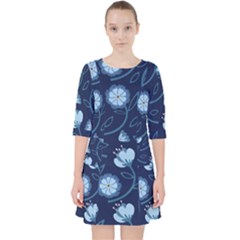 Flower Quarter Sleeve Pocket Dress by zappwaits