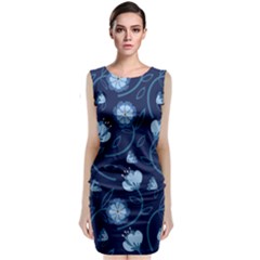 Flower Sleeveless Velvet Midi Dress by zappwaits