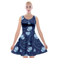 Flower Velvet Skater Dress by zappwaits