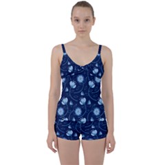 Flower Tie Front Two Piece Tankini by zappwaits