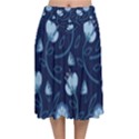 Flower Velvet Flared Midi Skirt View1