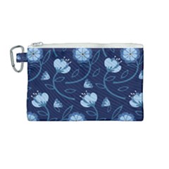 Flower Canvas Cosmetic Bag (medium) by zappwaits