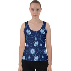 Flower Velvet Tank Top by zappwaits