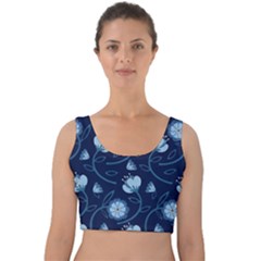 Flower Velvet Crop Top by zappwaits