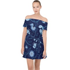 Flower Off Shoulder Chiffon Dress by zappwaits