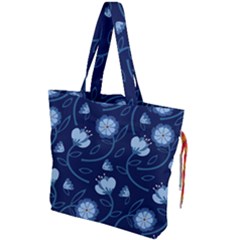 Flower Drawstring Tote Bag by zappwaits