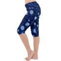 Flower Lightweight Velour Cropped Yoga Leggings View2