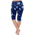 Flower Lightweight Velour Cropped Yoga Leggings View4