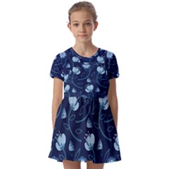 Flower Kids  Short Sleeve Pinafore Style Dress by zappwaits