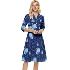 Flower Classy Knee Length Dress by zappwaits