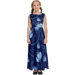 Flower Kids  Satin Sleeveless Maxi Dress by zappwaits