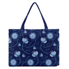 Flower Zipper Medium Tote Bag by zappwaits