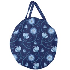 Flower Giant Round Zipper Tote by zappwaits