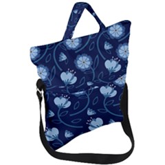 Flower Fold Over Handle Tote Bag by zappwaits