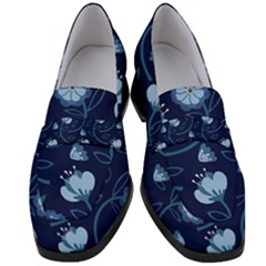 Flower Women s Chunky Heel Loafers by zappwaits