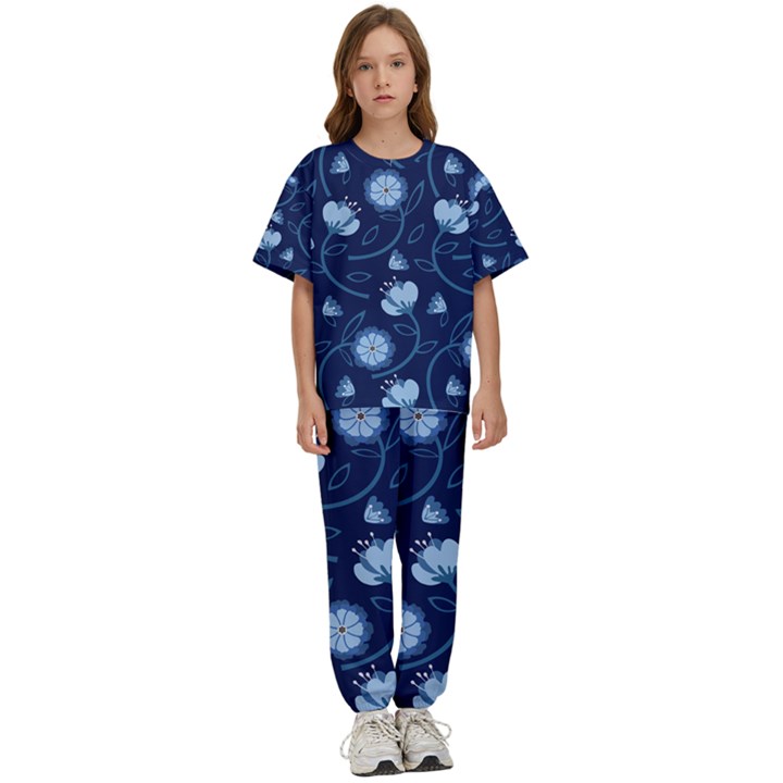 Flower Kids  Tee and Pants Sports Set