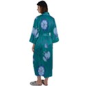 Floral-seamless-pattern Maxi Satin Kimono View2