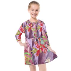 Outback Beauty  Kids  Quarter Sleeve Shirt Dress by PollyParadiseBoutique7