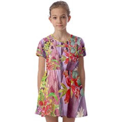 Outback Beauty inspired Australia  Kids  Short Sleeve Pinafore Style Dress