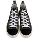 Botanical Motif Trees Detail Photography Men s Mid-Top Canvas Sneakers View1