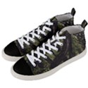 Botanical Motif Trees Detail Photography Men s Mid-Top Canvas Sneakers View2