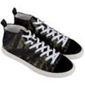 Botanical Motif Trees Detail Photography Men s Mid-Top Canvas Sneakers View3