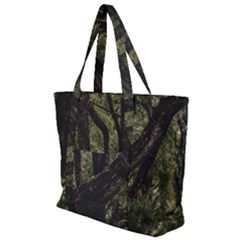 Botanical Motif Trees Detail Photography Zip Up Canvas Bag by dflcprintsclothing