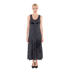 Black Wall Texture Sleeveless Maxi Dress by artworkshop