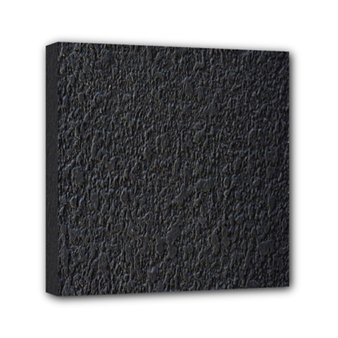 Black Wall Texture Mini Canvas 6  X 6  (stretched) by artworkshop