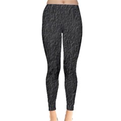 Black Wall Texture Leggings  by artworkshop