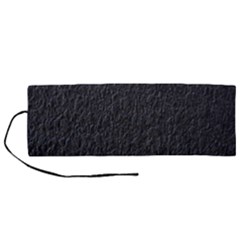 Black Wall Texture Roll Up Canvas Pencil Holder (m) by artworkshop