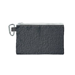 Black Wall Texture Canvas Cosmetic Bag (small) by artworkshop