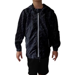 Black Wall Texture Kids  Hooded Windbreaker by artworkshop