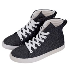 Black Wall Texture Women s Hi-top Skate Sneakers by artworkshop