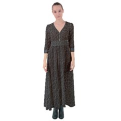 Black Wall Texture Button Up Maxi Dress by artworkshop