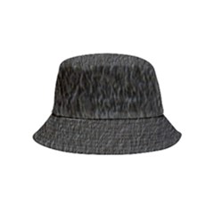 Black Wall Texture Inside Out Bucket Hat (kids) by artworkshop