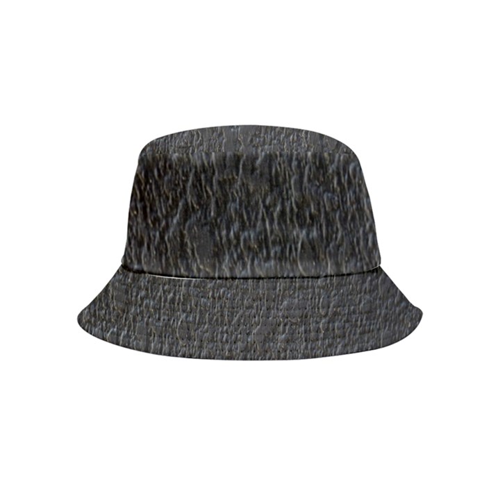 Black Wall Texture Inside Out Bucket Hat (Kids)