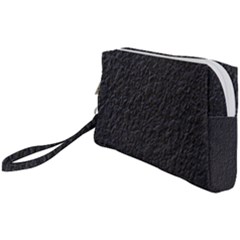 Black Wall Texture Wristlet Pouch Bag (small) by artworkshop