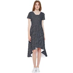 Black Wall Texture High Low Boho Dress by artworkshop