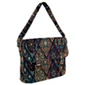 Flower Texture Buckle Messenger Bag View1