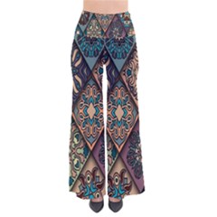 Flower Texture So Vintage Palazzo Pants